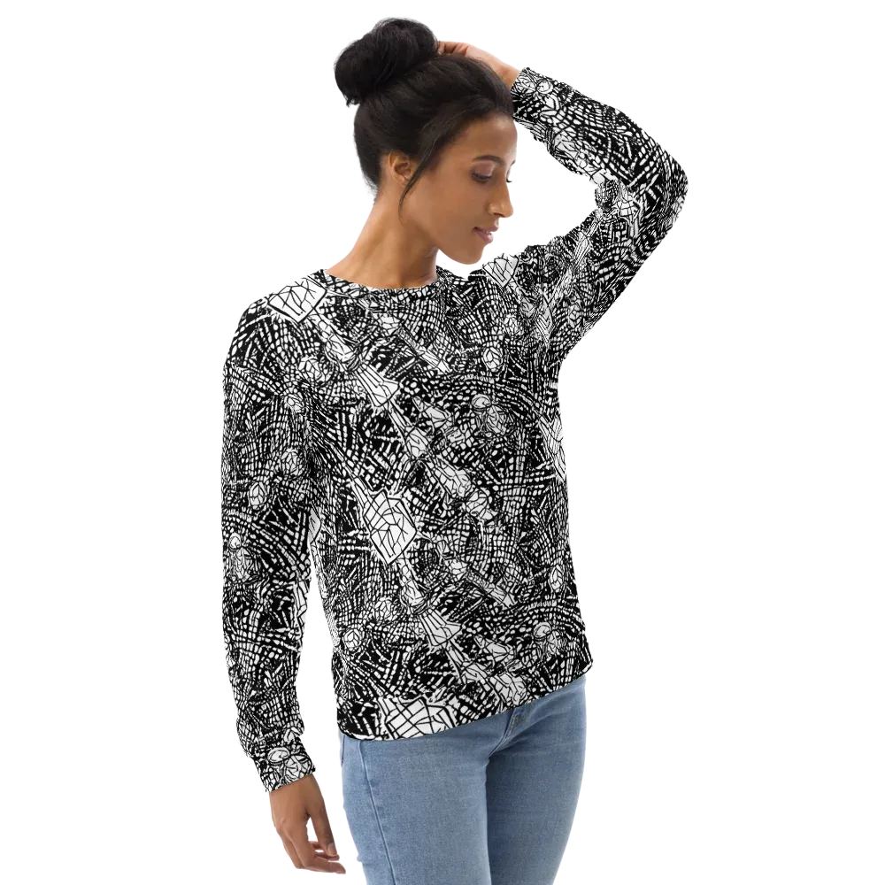 Obsidian Static on Sweatshirt — Right Front