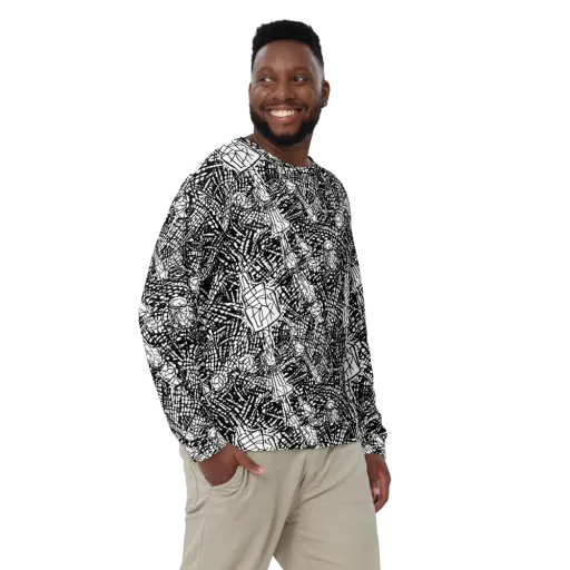 Obsidian Static on a Sweatshirt