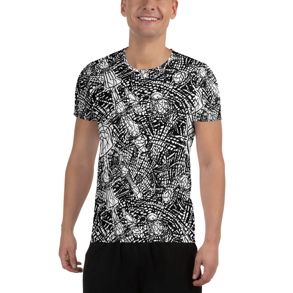 Obsidian Static on Men's Athletic T-Shirt — Front