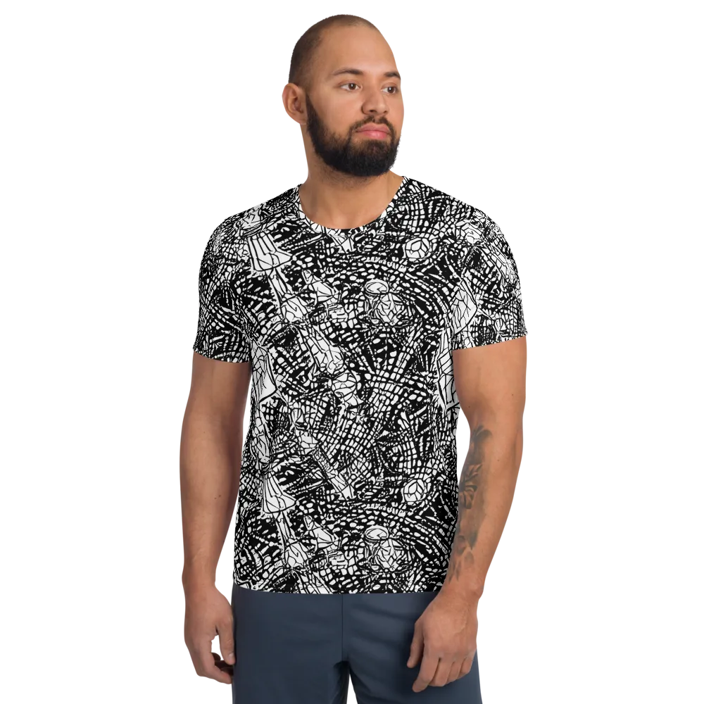 Obsidian Static on Men's Athletic T-Shirt — Front