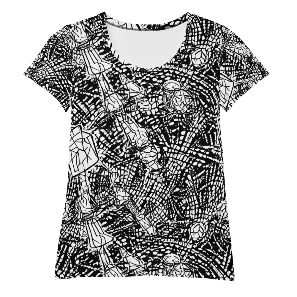 Obsidian Static on Women's Athletic T-Shirt — Front