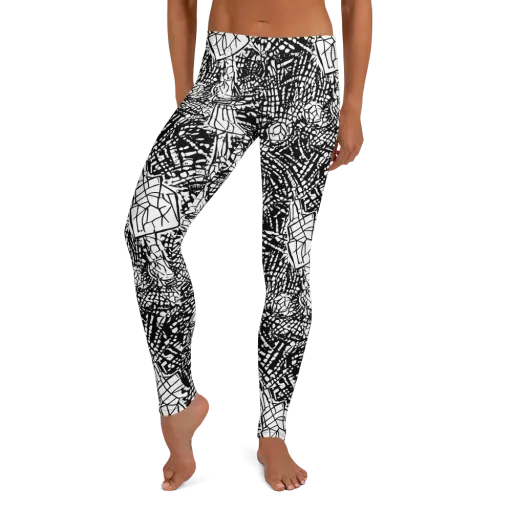 Obsidian Static on a Leggings