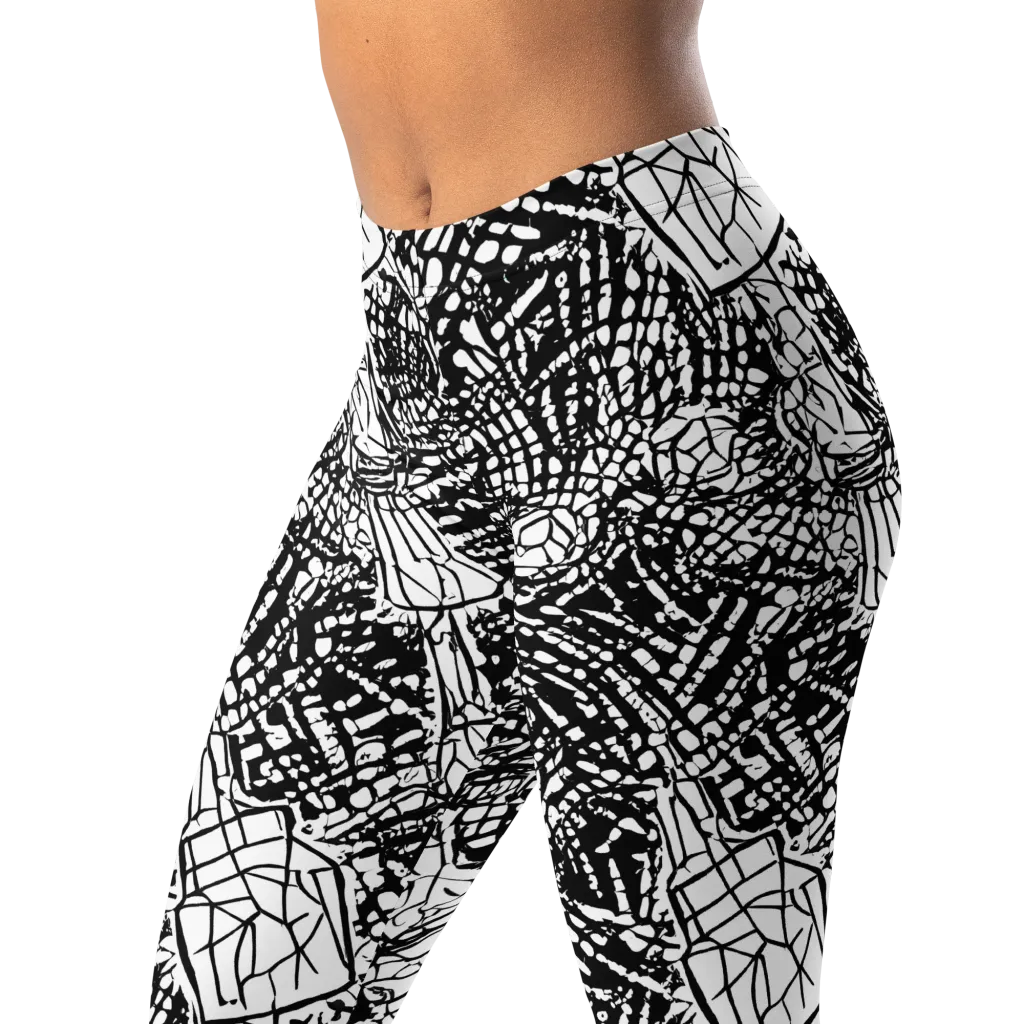 Obsidian Static on Leggings — Left Front
