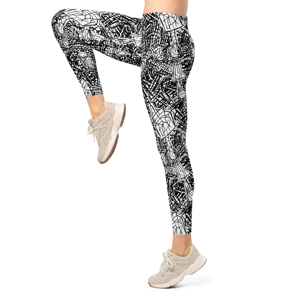 Obsidian Static on Leggings — Left