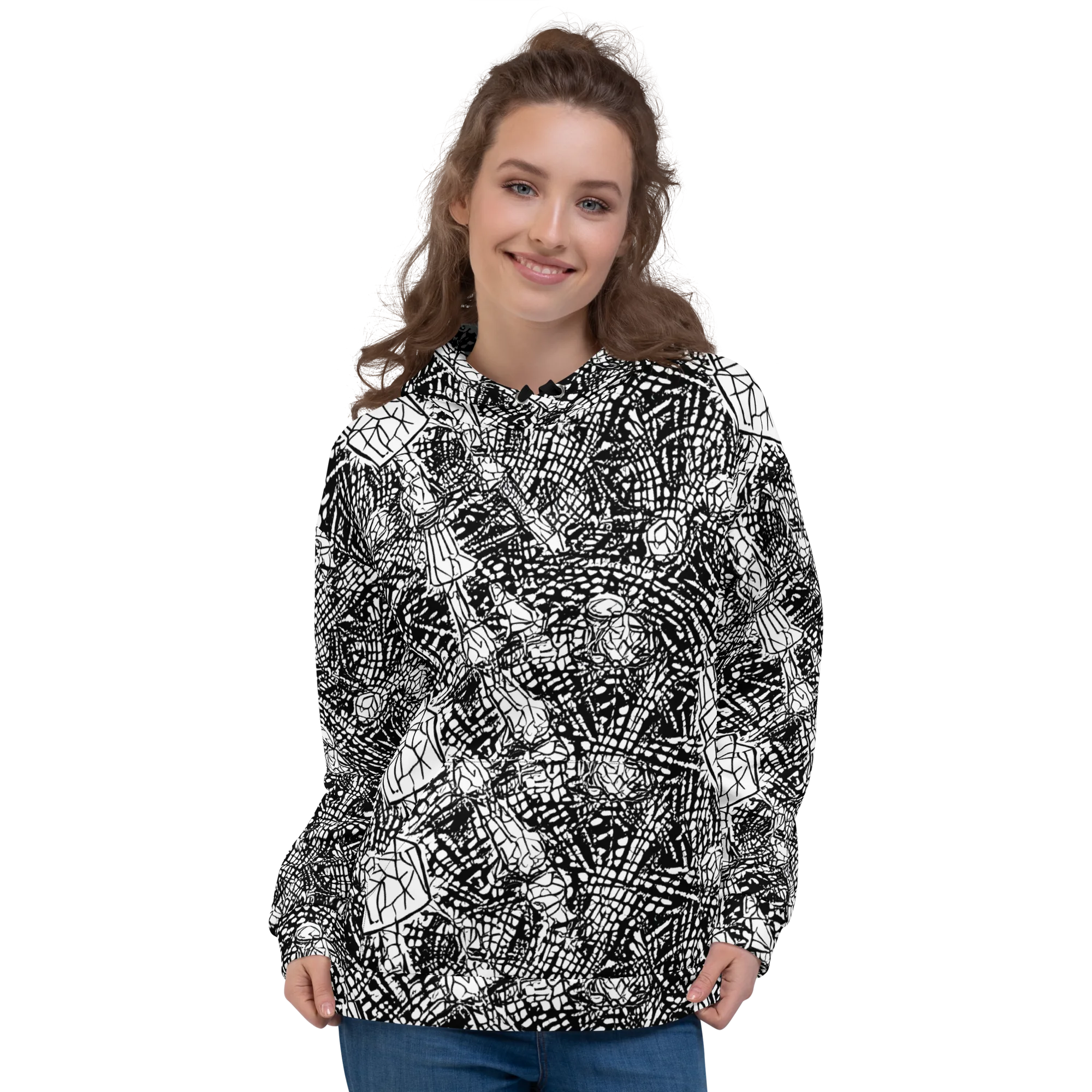 Obsidian Static on Hoodie — Front