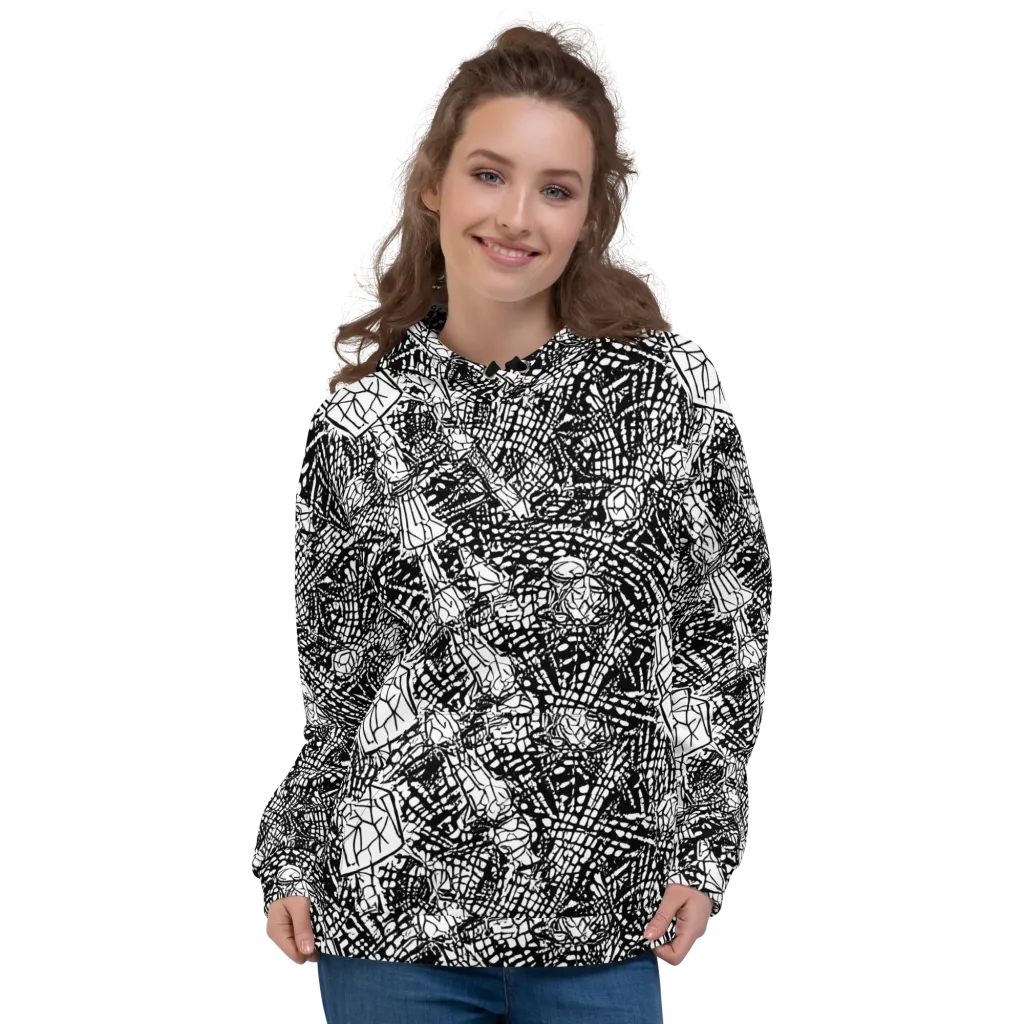 Obsidian Static on Hoodie — Front