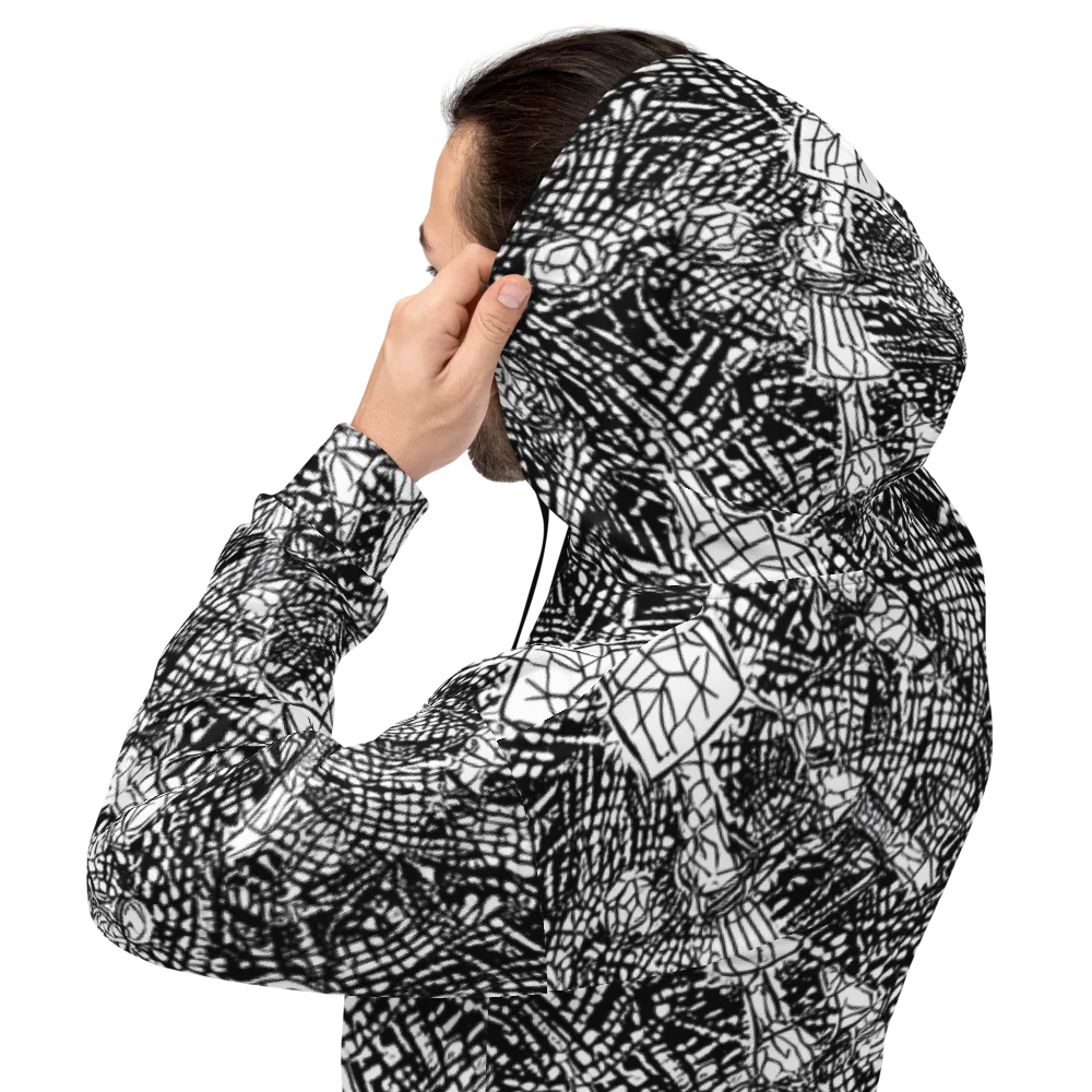 Obsidian Static on Hoodie — Back