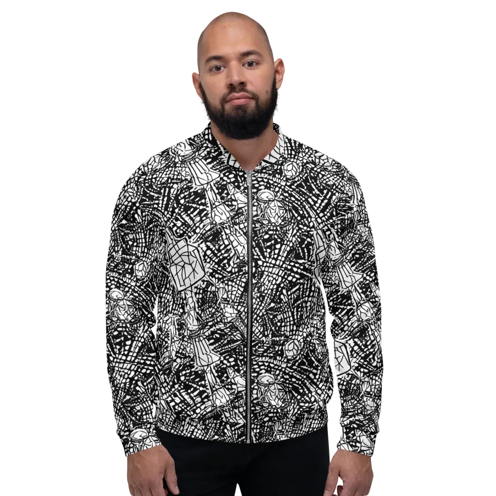 Obsidian Static on Bomber Jacket — Front