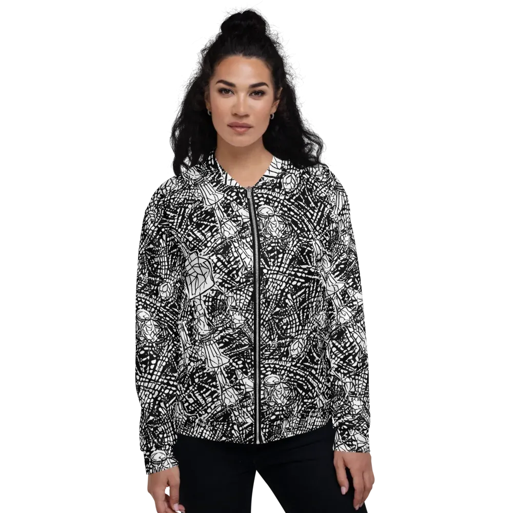 Obsidian Static on Bomber Jacket — Front