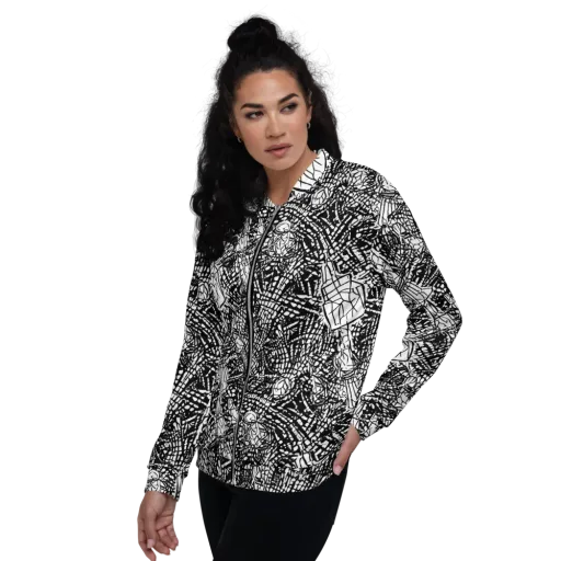 Obsidian Static on a Bomber Jacket