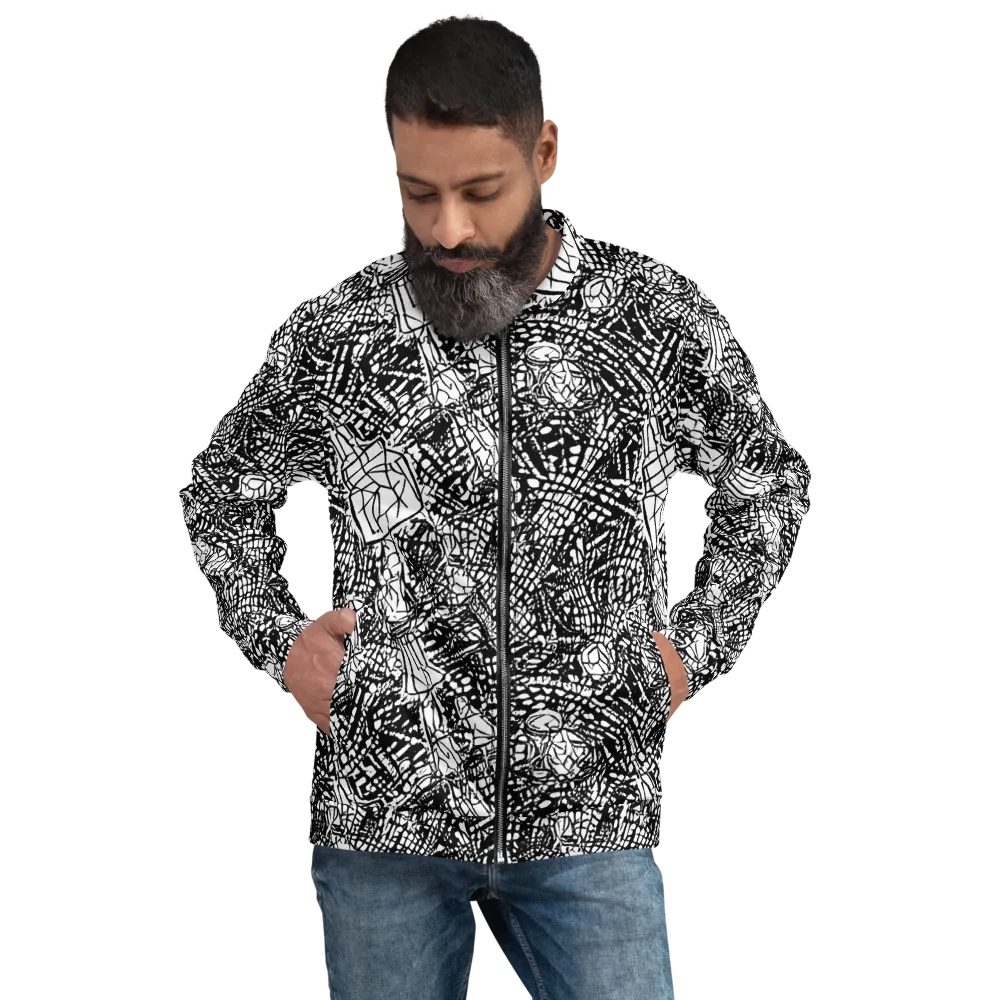 Obsidian Static on Bomber Jacket — Front