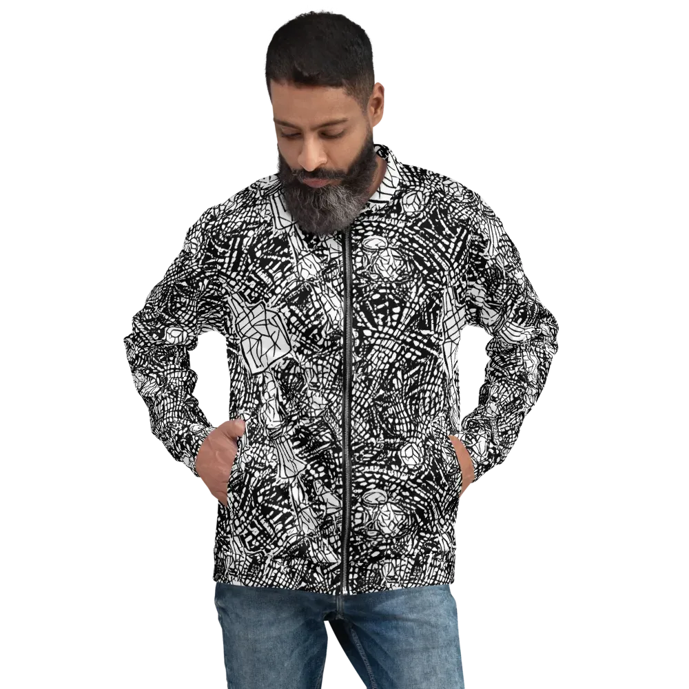 Obsidian Static on Bomber Jacket — Front