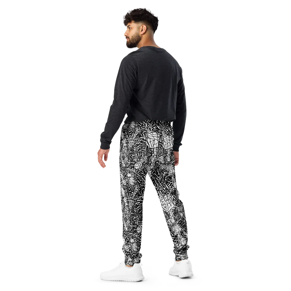 Obsidian Static on Men's Joggers — Back
