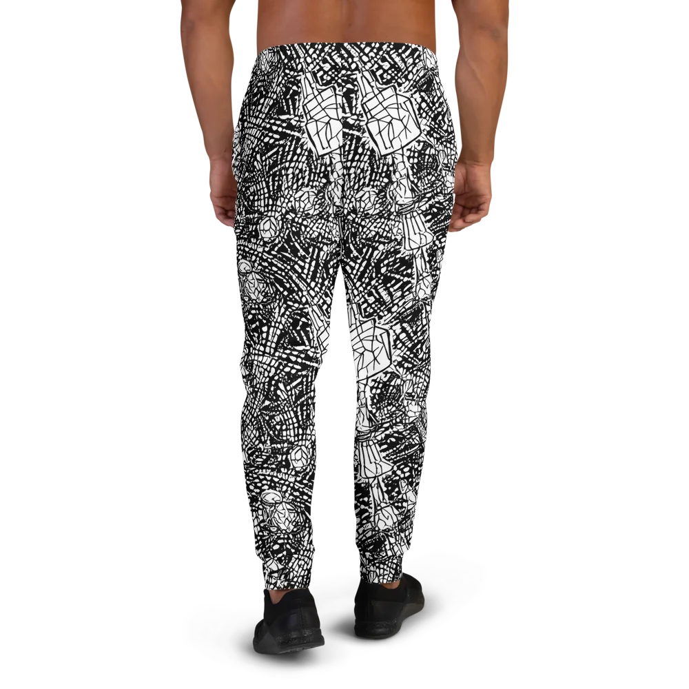Obsidian Static on Men's Joggers — Back