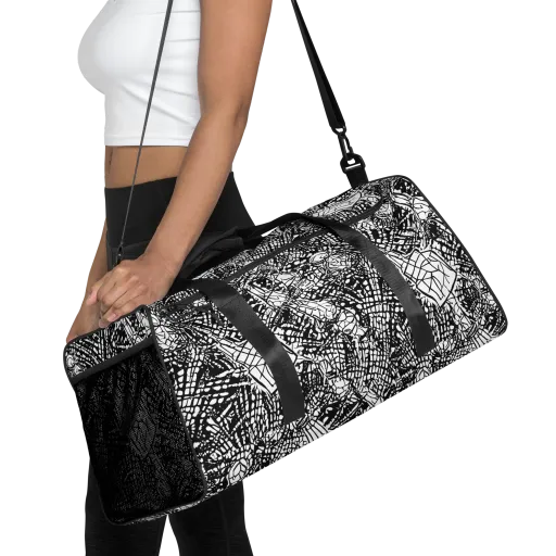Obsidian Static on a Duffle Bag
