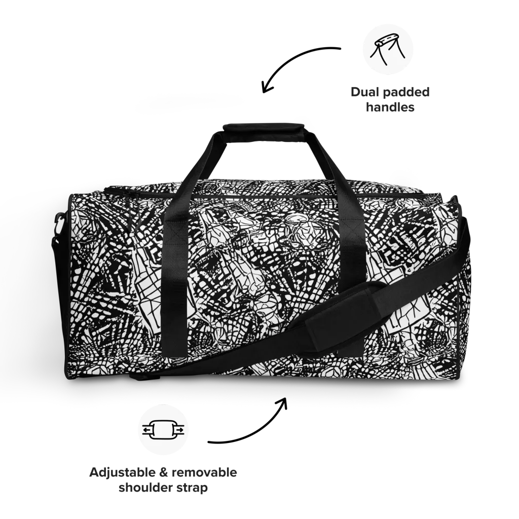 Obsidian Static on Duffle Bag — Front