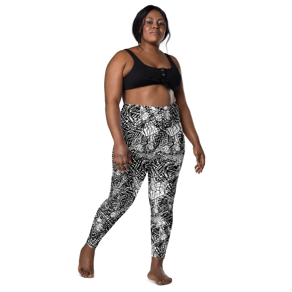 Obsidian Static on Leggings with Pockets — Front