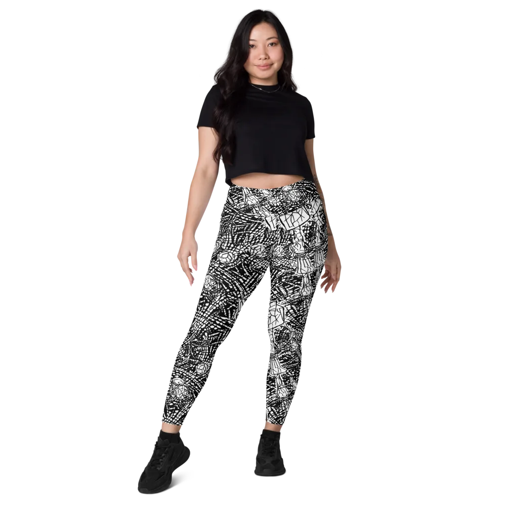 Obsidian Static on Leggings with Pockets — Front