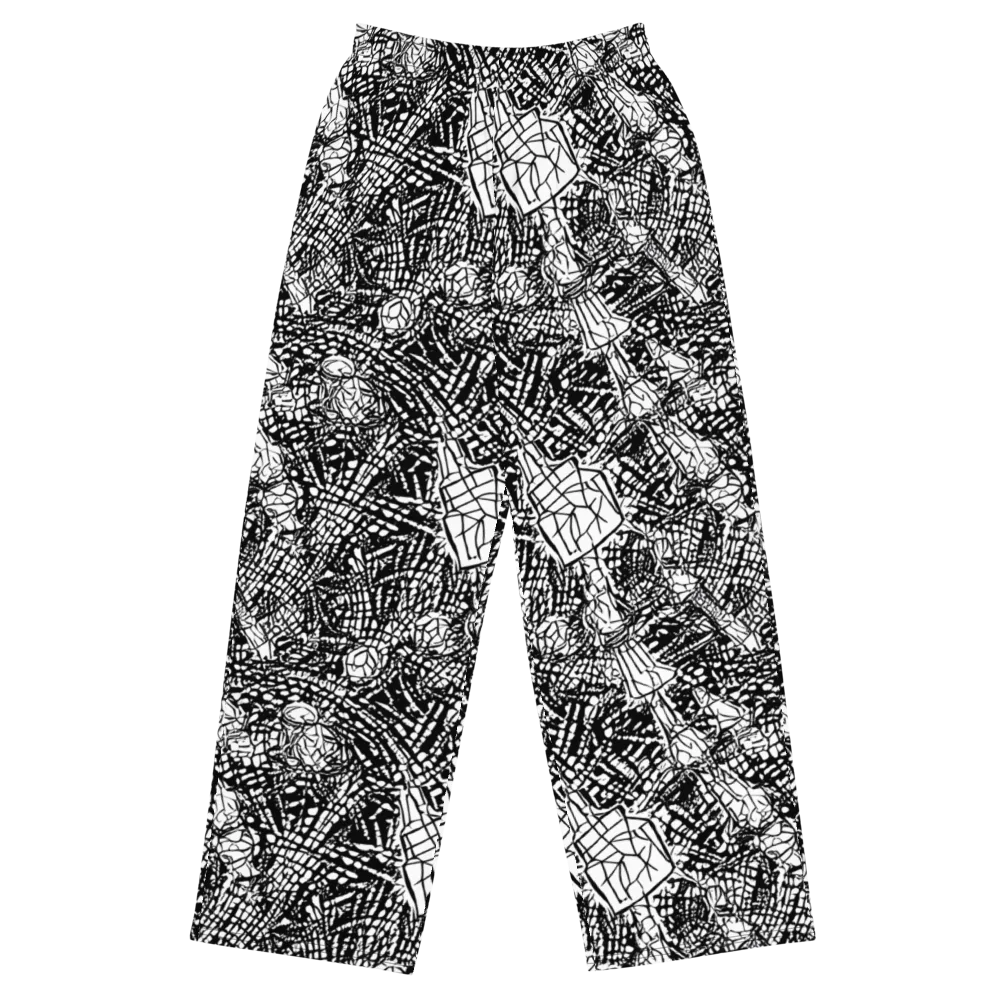 Obsidian Static on Wide-Leg Pants — Front