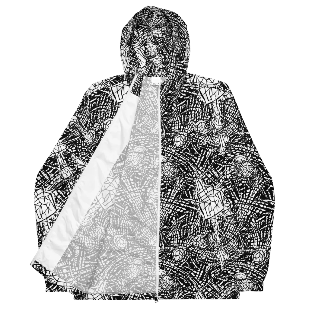 Obsidian Static on Men's Windbreaker — Front