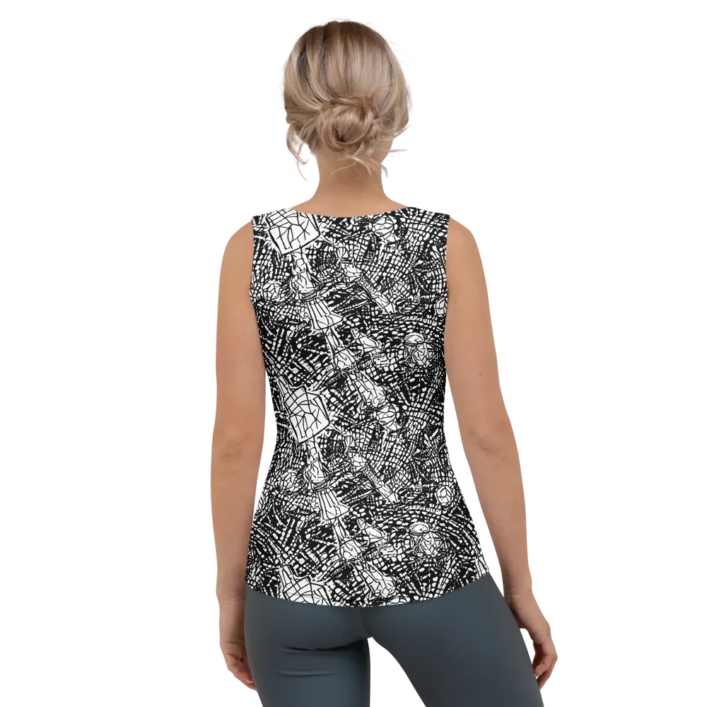 Obsidian Static on Women's Tank Top — Back