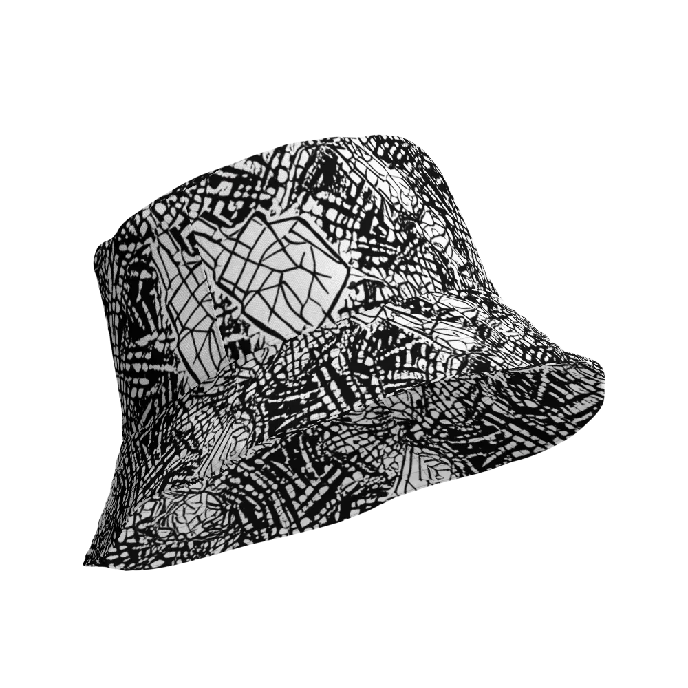 Obsidian Static on Reversible Bucket Hat — Product details Outside