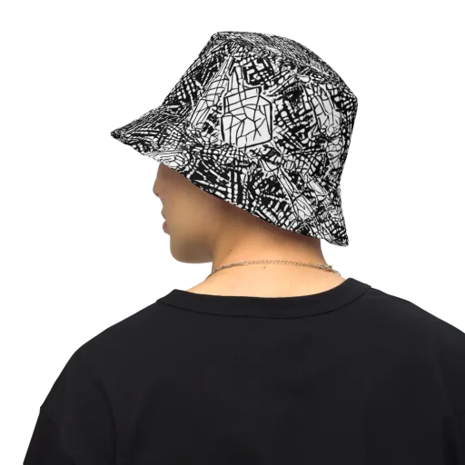 Obsidian Static on a Reversible Bucket Hat