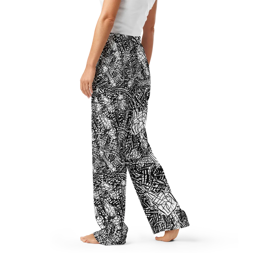 Obsidian Static on Women's Pajama Pants — Left