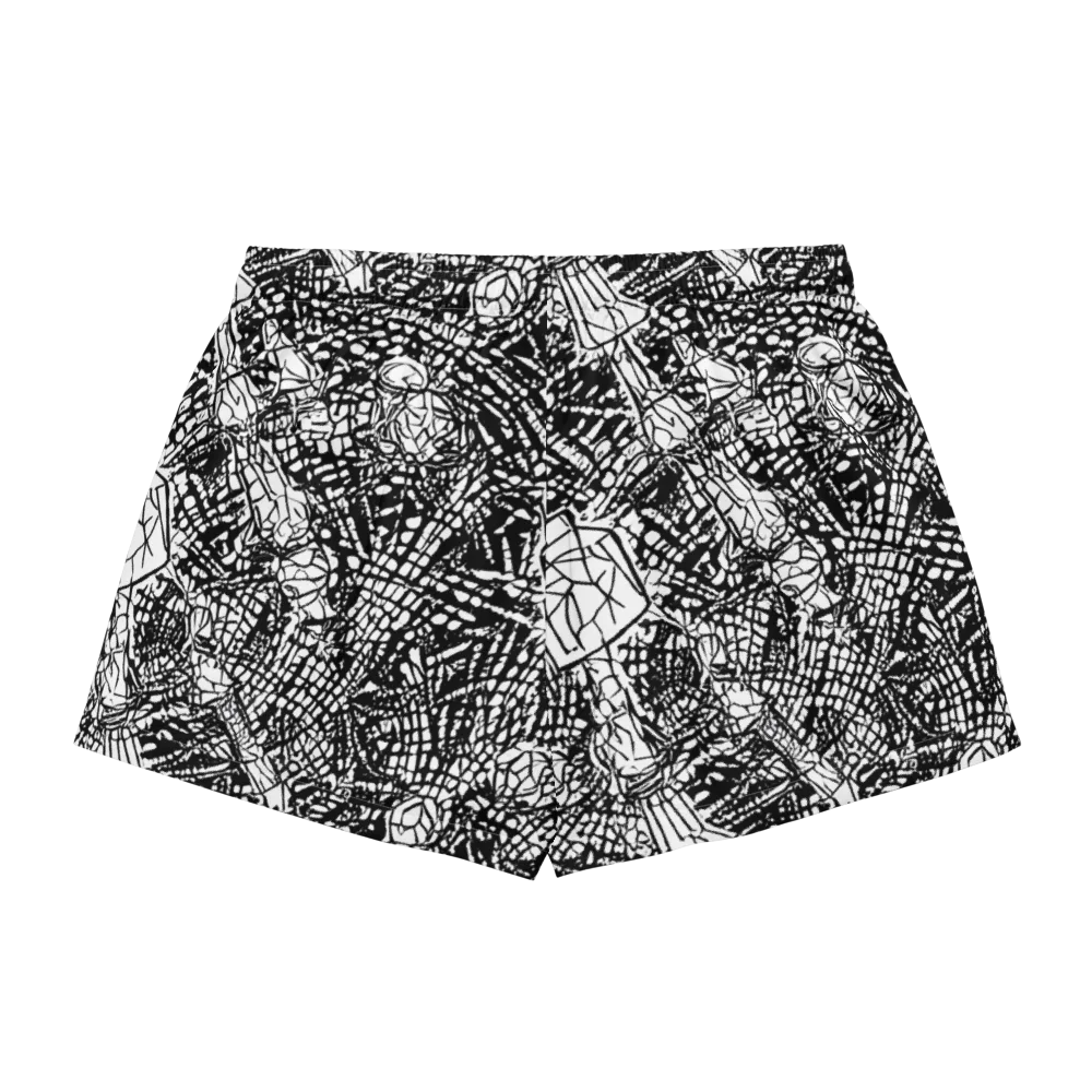 Obsidian Static on Women's Pajama Shorts — Back