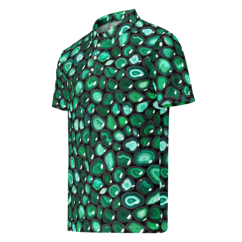 Verdant Veins on Men's Slim Fit Polo Shirt — Left Front