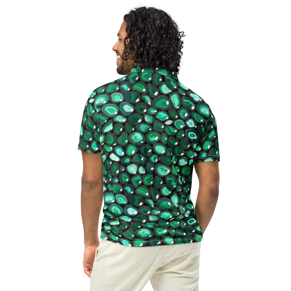 Verdant Veins on Men's Slim Fit Polo Shirt — Back
