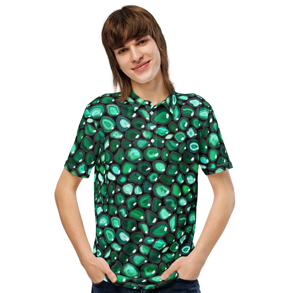 Verdant Veins on Men's Slim Fit Polo Shirt — Front