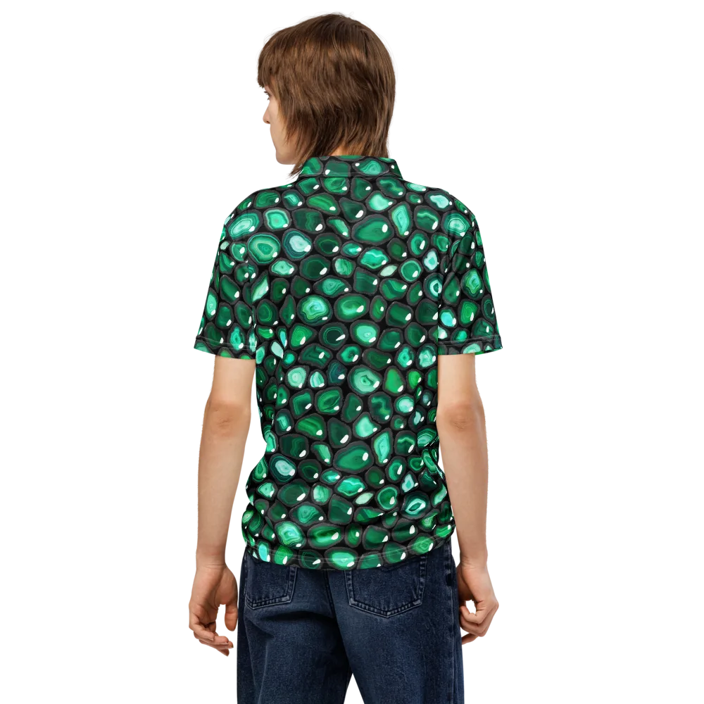 Verdant Veins on Men's Slim Fit Polo Shirt — Back