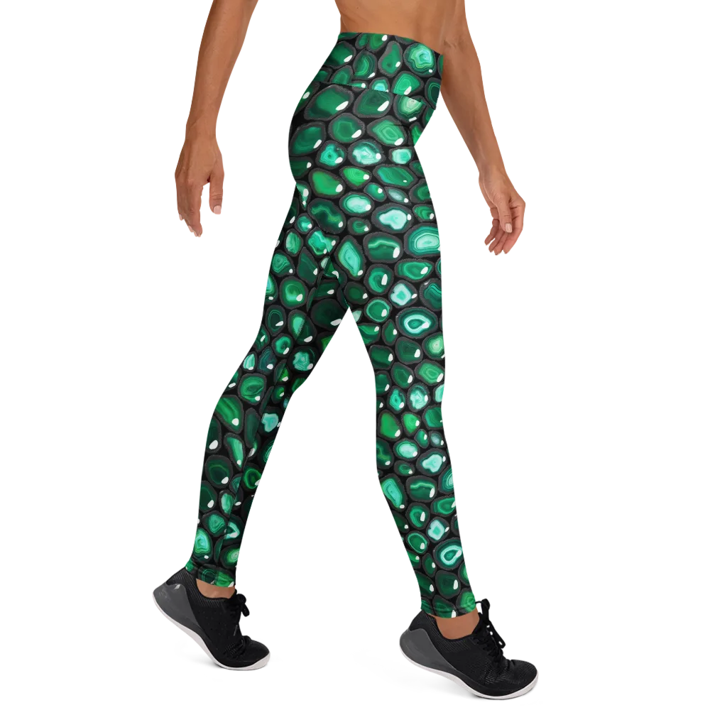 Verdant Veins on Yoga Leggings — Right