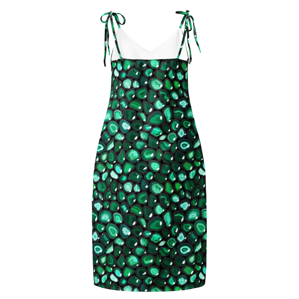 Verdant Veins on Slip Dress — Back print