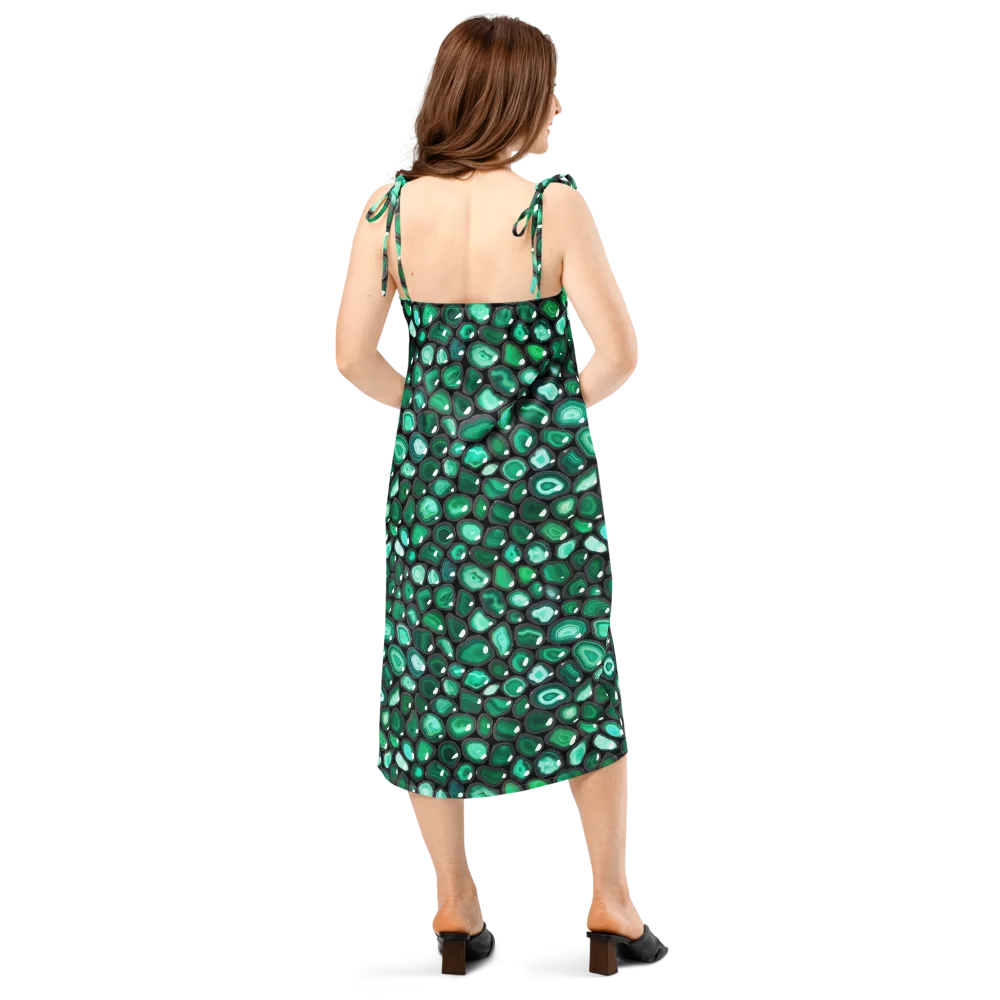 Verdant Veins on Slip Dress — Back