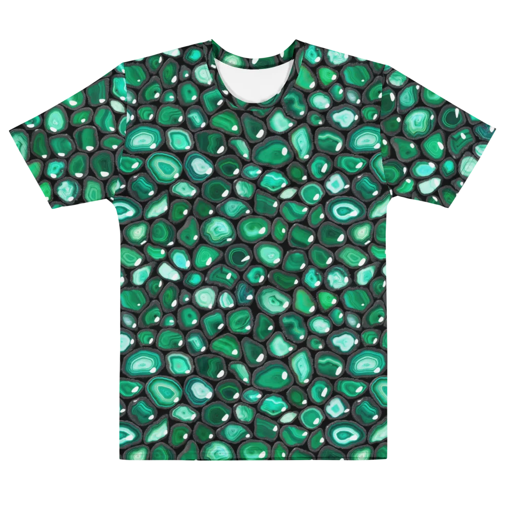 Verdant Veins on Men's Cotton Crew Neck T-Shirt — Front