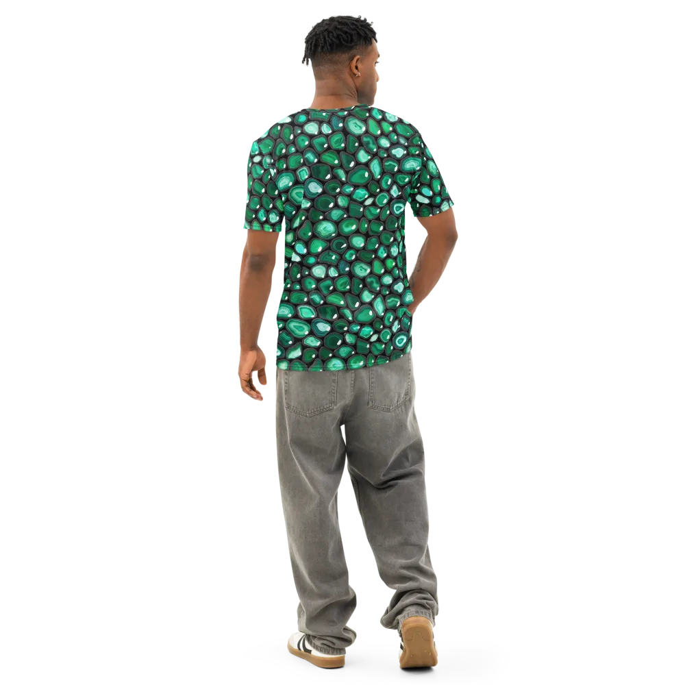Verdant Veins on Men's Cotton Crew Neck T-Shirt — Back