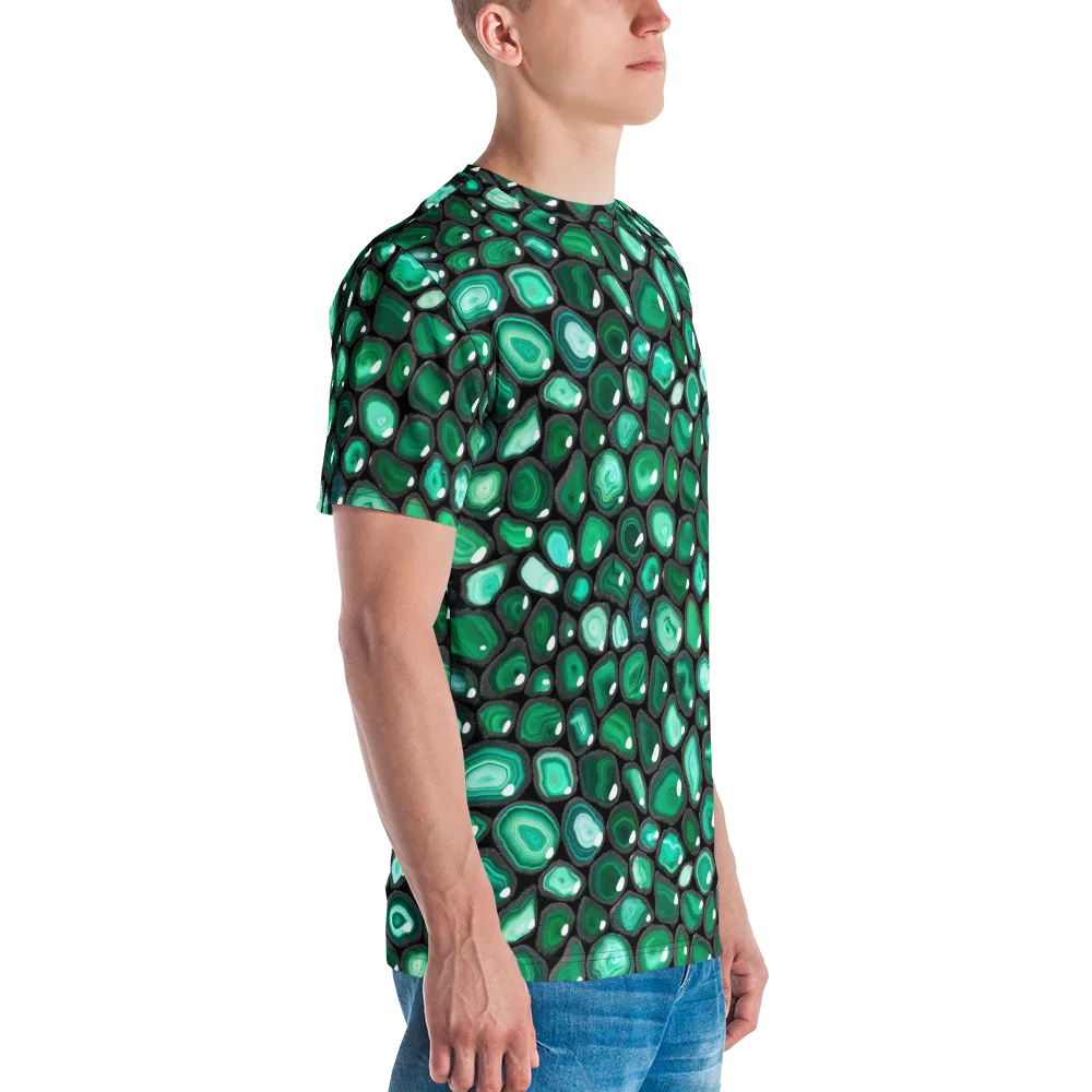 Verdant Veins on Men's Crew Neck T-Shirt — Right