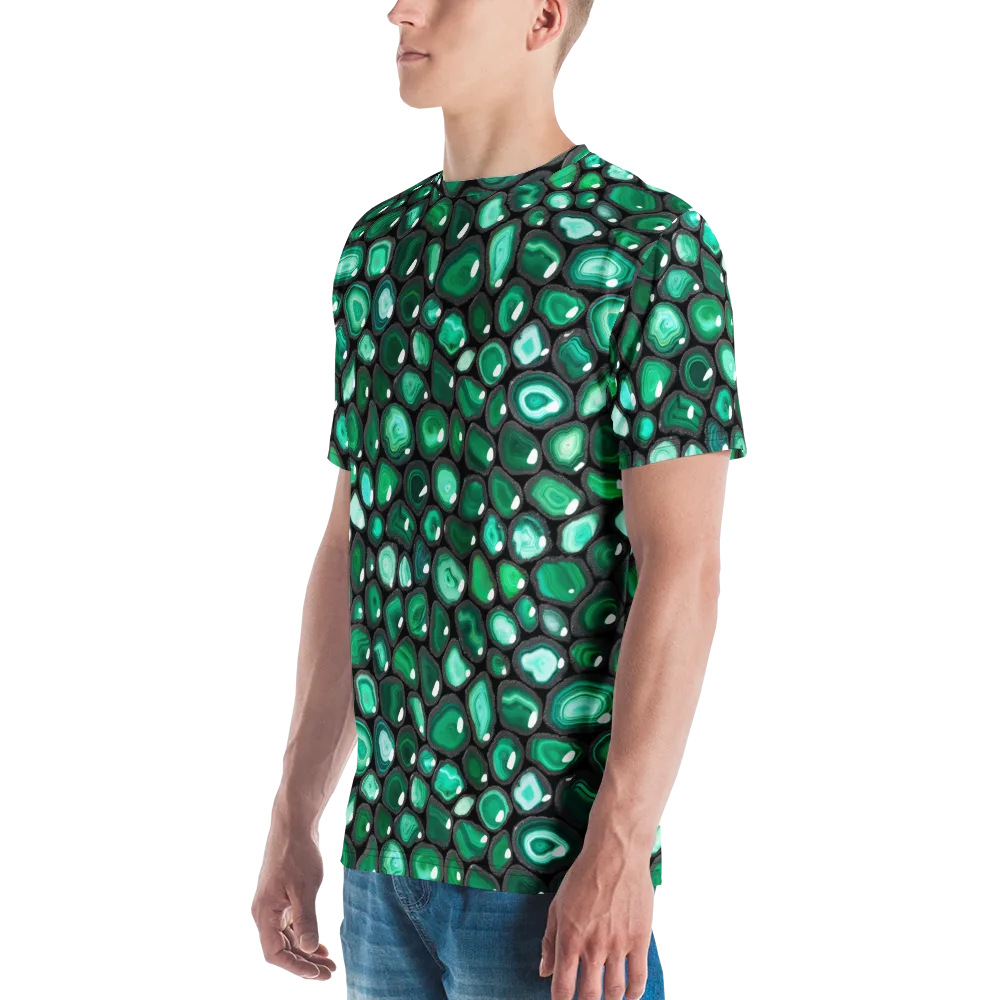 Verdant Veins on Men's Crew Neck T-Shirt — Left