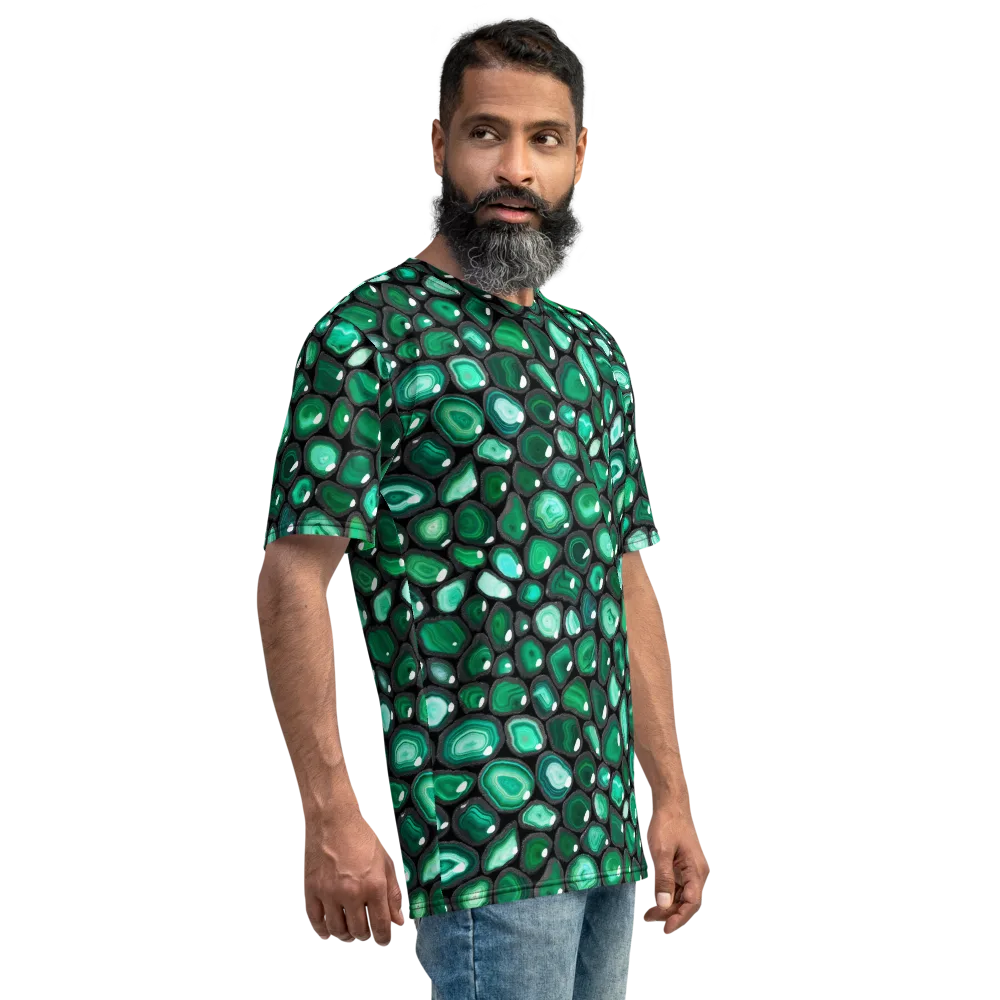 Verdant Veins on Men's Crew Neck T-Shirt — Right