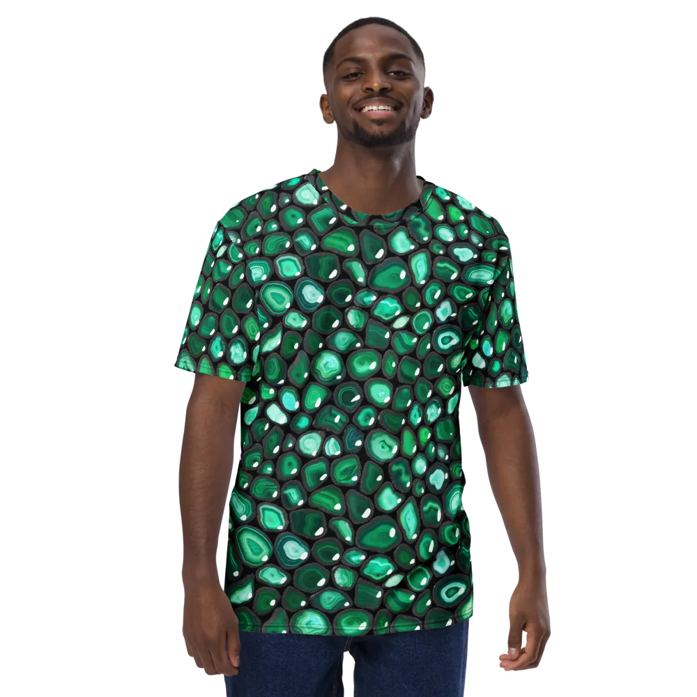 Verdant Veins on Men's Crew Neck T-Shirt — Front