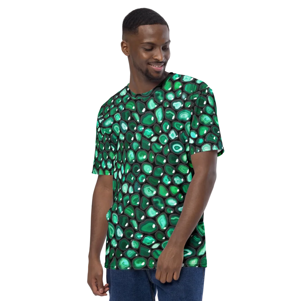 Verdant Veins on Men's Crew Neck T-Shirt — Left