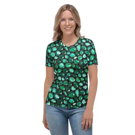 Verdant Veins on a Women's Crew Neck T-Shirt