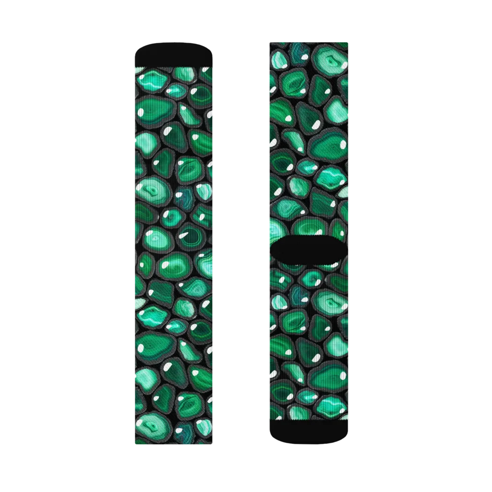 Verdant Veins on Socks — Left Sock