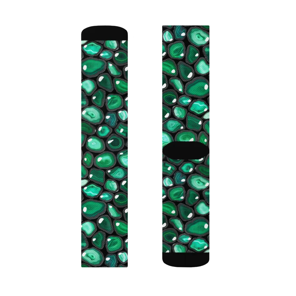 Verdant Veins on Socks — Right Sock