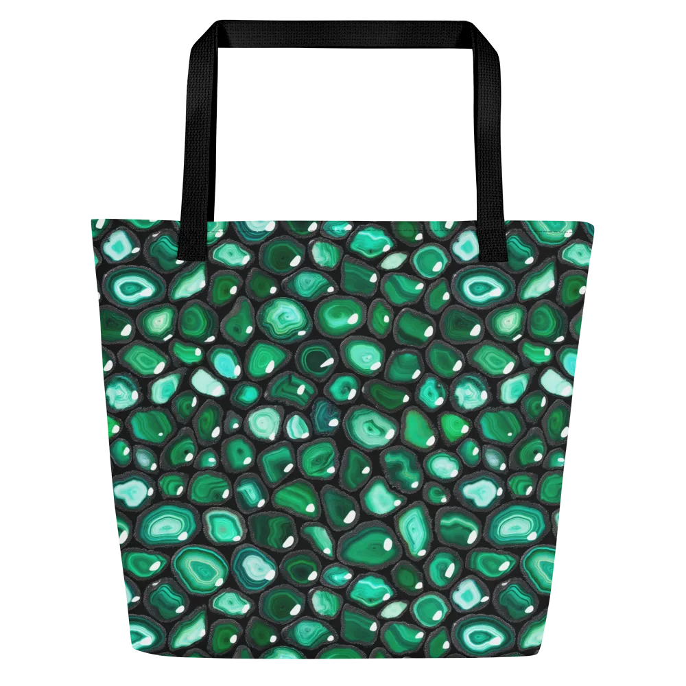 Verdant Veins on Large Tote Bag W/ Pocket — Front