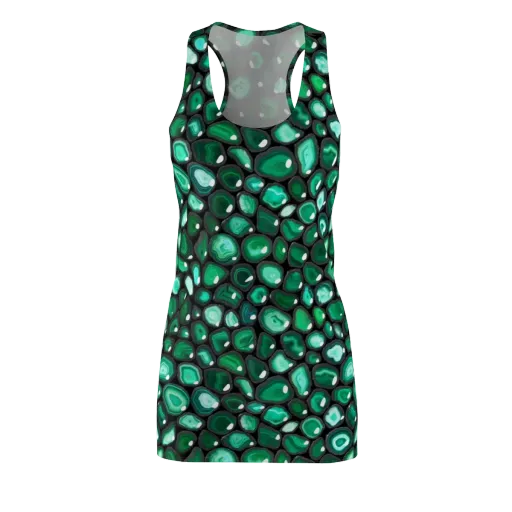 Verdant Veins on a Racerback Dress
