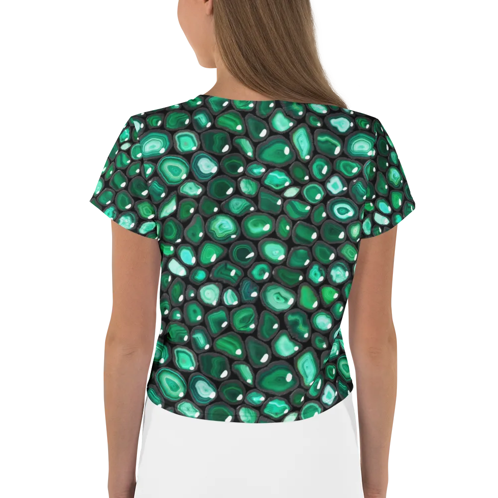 Verdant Veins on Crop Tee — Back