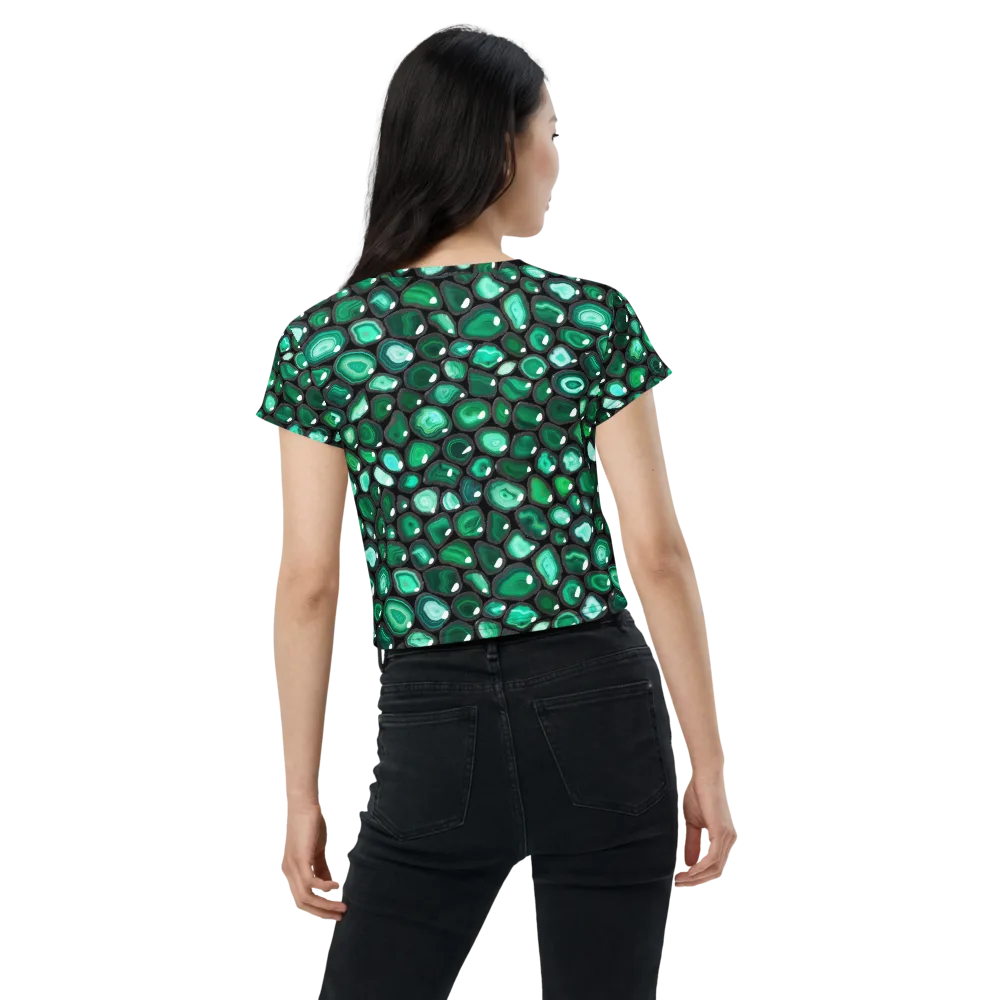 Verdant Veins on Crop Tee — Back